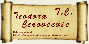 Teodora Cerovčević vizit kartica
